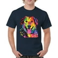 thumbnail image 1 of Tee Hunt Dean Russo Cute Neon Dog T-Shirt Adopt A Pet Colorful Pet Men's Tee, Navy Blue, Medium, 1 of 5