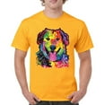 thumbnail image 1 of Tee Hunt Dean Russo Cute Neon Dog T-Shirt Adopt A Pet Colorful Pet Men's Tee, Yellow, Large, 1 of 5
