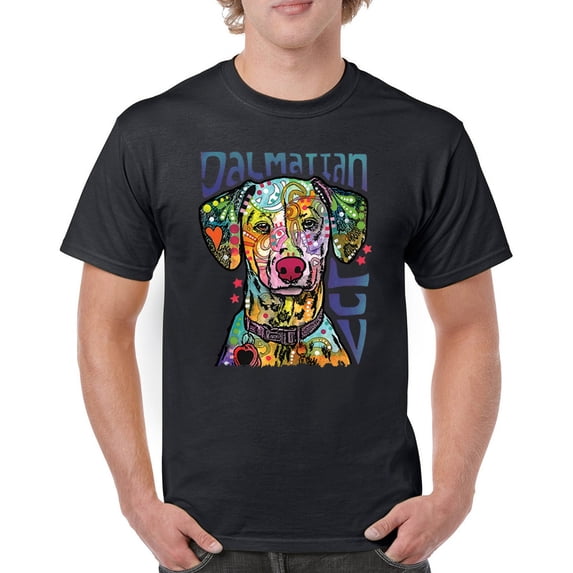 Tee Hunt Dean Russo Dalmatian Luv Colorful Dog T-Shirt Neon Puppy Men's Tee