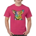 thumbnail image 1 of Tee Hunt Dean Russo Funny Cute Pig T-Shirt Farm Piglet Lover Barn Men's Tee, Hot Pink, Large, 1 of 5