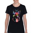 thumbnail image 1 of Tee Hunt Dean Russo German Shepherd T-Shirt Colorful Dog Best Friend Women's T-Shirt Tee, Black, X-Large, 1 of 5
