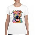 thumbnail image 1 of Tee Hunt Dean Russo Pets Art Pit Bull T-Shirt Everyone Has Best Dogs Women's T-Shirt Tee, White, Small, 1 of 5