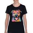 thumbnail image 1 of Tee Hunt Dean Russo Pets Art Pit Bull T-Shirt Everyone Has Best Dogs Women's T-Shirt Tee, 1 of 5