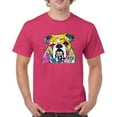 thumbnail image 1 of Tee Hunt Dean Russo Serious Bulldog T-Shirt Dog Best Friend Pet Paw Men's Tee, Hot Pink, Medium, 1 of 5
