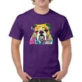 thumbnail image 1 of Tee Hunt Dean Russo Serious Bulldog T-Shirt Dog Best Friend Pet Paw Men's Tee, Purple, XX-Large, 1 of 5