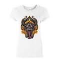 thumbnail image 1 of Tee Hunt Demon Face Women's T-Shirt Halloween Horror Devil Hell Nightmare Evil Shirt, White, X-Large, 1 of 5