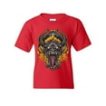 thumbnail image 1 of Tee Hunt Demon Face Youth T-Shirt Halloween Horror Devil Hell Nightmare Evil Kids Tee, Red, Medium, 1 of 5