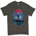 thumbnail image 1 of Tee Hunt Demon Gargoyle T-Shirt Blood Moon Scary Halloween Monster Men's Tee, Charcoal, Large, 1 of 5