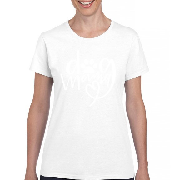 Tee Hunt Dog Mama Funny Mother's Day T-Shirt Puppy Breed Adopt a Pet Women's T-Shirt Tee, White, Small