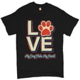 thumbnail image 1 of Tee Hunt Dog Paw Love T-Shirt My Dog Stole My Heart Men's Tee, Black, Large, 1 of 5