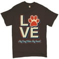 thumbnail image 1 of Tee Hunt Dog Paw Love T-Shirt My Dog Stole My Heart Men's Tee, Brown, XX-Large, 1 of 5