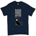 thumbnail image 1 of Tee Hunt Dogs Make Things Better T-Shirt Animal Pet Owner I Love My Dog Men's Tee, Navy Blue, X-Large, 1 of 5