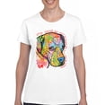 thumbnail image 1 of Tee Hunt Dogs Speak to Those Who Listen T-Shirt Dean Russo Neon Pet Women's T-Shirt Tee, White, 3X-Large, 1 of 5