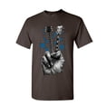 thumbnail image 1 of Tee Hunt Don't Fret Guitar T-Shirt Rock & Roll Musician Peace Sign Music Mens Shirt, Brown, 5X-Large, 1 of 5