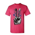 thumbnail image 1 of Tee Hunt Don't Fret Guitar T-Shirt Rock & Roll Musician Peace Sign Music Mens Shirt, Hot Pink, Medium, 1 of 5