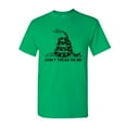 thumbnail image 1 of Tee Hunt Don't Tread On Me T-Shirt Gadsden Flag Political Patriot, Green, Large, 1 of 5