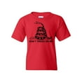 thumbnail image 1 of Tee Hunt Don't Tread On Me Youth T-Shirt Kid's PatrioticGadsden Flag Rattle Snake, Red, Small, 1 of 5