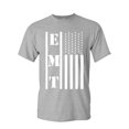 thumbnail image 1 of Tee Hunt EMT Stars and Stripes T-Shirt First Responders Paramedic EMs Shirt, Gray, X-Large, 1 of 5