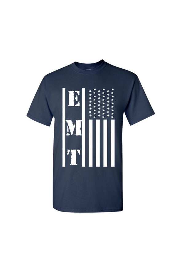 EMT Stars and Stripes T-Shirt First Responders Paramedic EMs Shirt