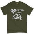 thumbnail image 1 of Tee Hunt Eggcited It's Easter T-shirt Happy Easter Egg Hunt Jesus Christ Men's Tee, Military Green, X-Large, 1 of 5