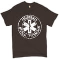 thumbnail image 1 of Tee Hunt Emergency Medical Technician T-Shirt EMT Distressed Star of Life Men's Tee, Brown, Medium, 1 of 5
