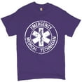 thumbnail image 1 of Tee Hunt Emergency Medical Technician T-Shirt EMT Distressed Star of Life Men's Tee, Purple, Medium, 1 of 5