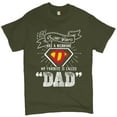 thumbnail image 1 of Tee Hunt Every Super Hero Has a Nickname T-Shirt Best Dad Ever Father's Day Men's Tee, Military Green, Large, 1 of 5
