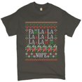 thumbnail image 1 of Tee Hunt FA La La La La La La La Nope T-Shirt Ugly Sweater Merry Christmas Men's Tee, Charcoal, Large, 1 of 5