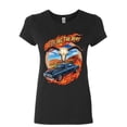 thumbnail image 1 of Tee Hunt Feeling The Heat Women's T-Shirt Route 66 American Muscle Retro Vintage Shirt, 1 of 5
