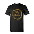 thumbnail image 1 of Tee Hunt Feliz Navidad T-Shirt Merry Christmas Jingle Bells Santa Xmas Mens Shirt, Black, 5X-Large, 1 of 4