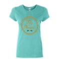 thumbnail image 1 of Tee Hunt Feliz Navidad Women's T-Shirt Merry Christmas Jingle Bells Santa Xmas Shirt, Light Blue, Small, 1 of 4