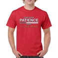 thumbnail image 1 of Tee Hunt Find Your Patience Before I Lose Mine Funny T-Shirt Sarcasm Men's Tee, Red, Small, 1 of 5