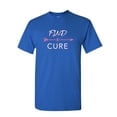 thumbnail image 1 of Tee Hunt Find a Cure T-Shirt October Breast Cancer Awareness Support Hope Mens Shirt, Blue, Small, 1 of 5