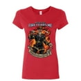 thumbnail image 1 of Tee Hunt Fire Fears Me Women's T-Shirt Firefighter Fire Dept. Honor Courage Valor Shirt, Red, XX-Large, 1 of 5