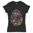 thumbnail image 1 of Tee Hunt Floral Easter Egg T-Shirt Happy Easter Women's T-Shirt Tee, 1 of 5