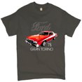 thumbnail image 1 of Tee Hunt Ford '76 Gran Torino T-Shirt Classic Muscle Car Licensed Men's Novelty Shirt, Charcoal, Large, 1 of 5