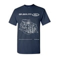 thumbnail image 1 of Tee Hunt Ford Engine Parts T-Shirt Straight Six Cylinder Motor 1965 Men's Novelty Shirt, Navy Blue, 4X-Large, 1 of 5