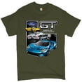 thumbnail image 1 of Tee Hunt Ford GT American Horse Power T-Shirt Sports Race Car Licensed Men's Tee, Military Green, 4X-Large, 1 of 5