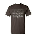 thumbnail image 1 of Tee Hunt Ford Honeycomb Grille T-Shirt Mustang Silhouette US Muscle Car Mens Shirt, Brown, Large, 1 of 5