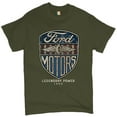 thumbnail image 1 of Tee Hunt Ford Motors Legendary Power T-Shirt Automotive Licensed Men's Tee, Military Green, Small, 1 of 5