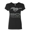 thumbnail image 1 of Tee Hunt Ford Mustang 50 Years Cotton T-Shirt Anniversary Licensed, Black, X-Large, 1 of 5