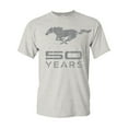 thumbnail image 1 of Tee Hunt Ford Mustang 50 Years T-Shirt Anniversary Licensed Shirt, Ash Gray, Small, 1 of 5