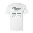 thumbnail image 1 of Tee Hunt Ford Mustang 50 Years T-Shirt Anniversary Licensed Shirt, White, Large, 1 of 5