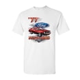 thumbnail image 1 of Tee Hunt Ford Mustang '77 T-Shirt American Classic Muscle Car Mens Shirt, White, 4X-Large, 1 of 5