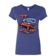 thumbnail image 1 of Tee Hunt Ford Mustang '77 Women's T-Shirt American Classic Muscle Car Shirt, Blue, 3X-Large, 1 of 5