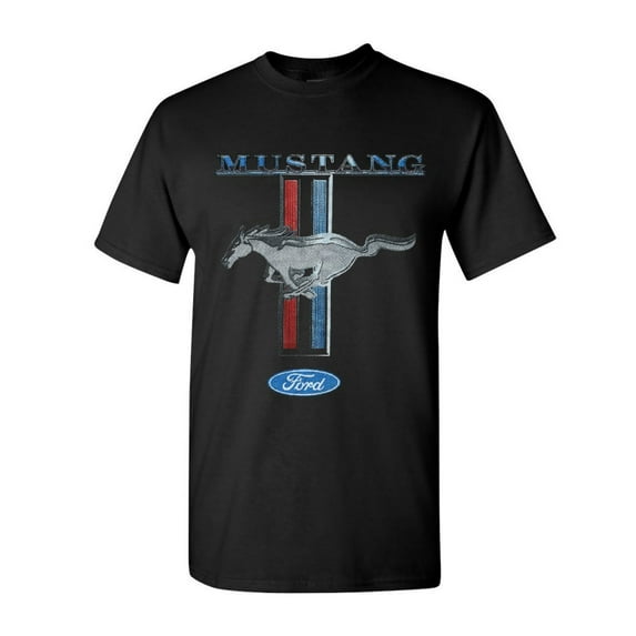 Tee Hunt Ford Mustang Classic T-Shirt GT Cobra Boss 302 Mach 1 Cotton Tee, Black, 4X-Large