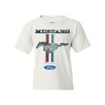 thumbnail image 1 of Tee Hunt Ford Mustang Classic Youth T-Shirt GT Cobra Boss 302 Mach 1 Tee, White, Small, 1 of 5