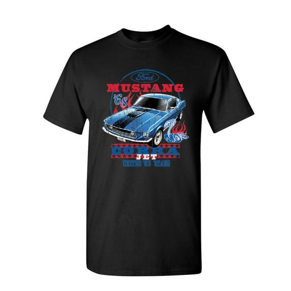 Tee Hunt Ford Mustang Cobra 1968 T-Shirt United We Stang American Classic Mens Shirt