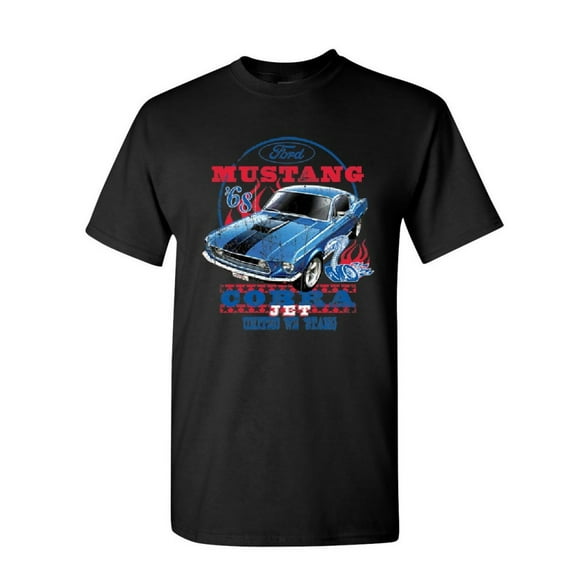 Tee Hunt Ford Mustang Cobra 1968 T-Shirt United We Stang American Classic Mens Shirt