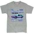 thumbnail image 1 of Tee Hunt Ford Mustang GT The Boss T-Shirt Muscle Car Licensed Ford Men's Novelty Shirt, Gray, X-Large, 1 of 5